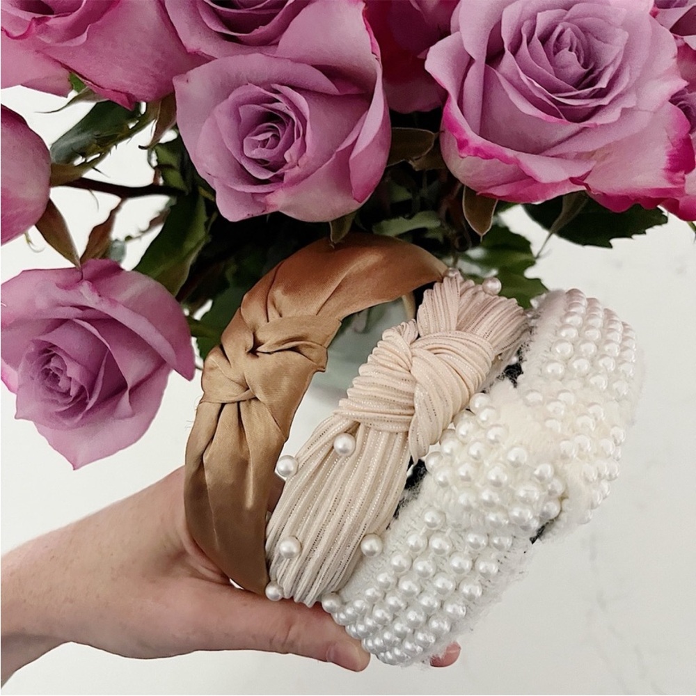 Sincerely Jules Pink, Gold, and White Headbands